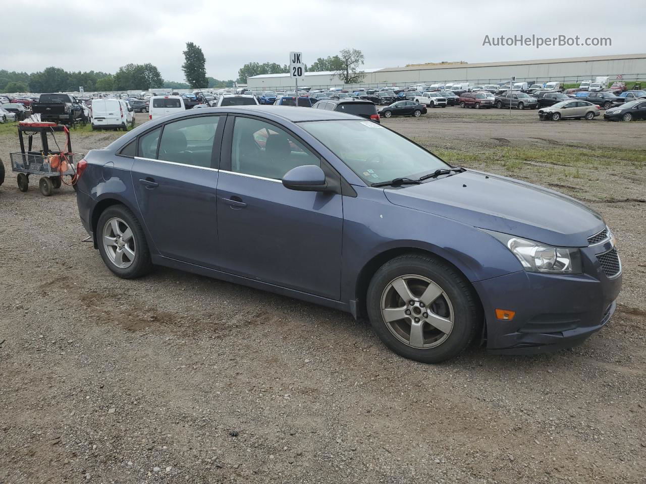 2014 Chevrolet Cruze Lt Blue vin: 1G1PC5SB6E7436666