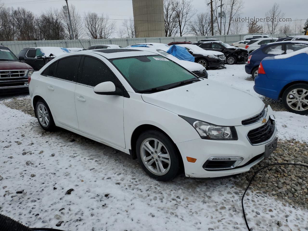 2015 Chevrolet Cruze Lt White vin: 1G1PC5SB6F7108990