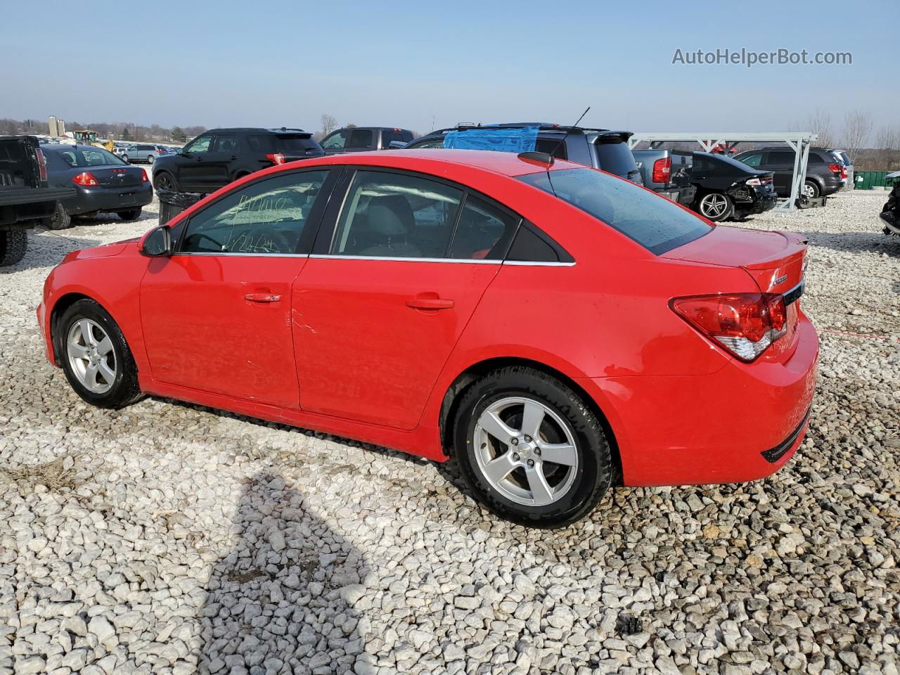 2015 Chevrolet Cruze Lt Red vin: 1G1PC5SB6F7190641