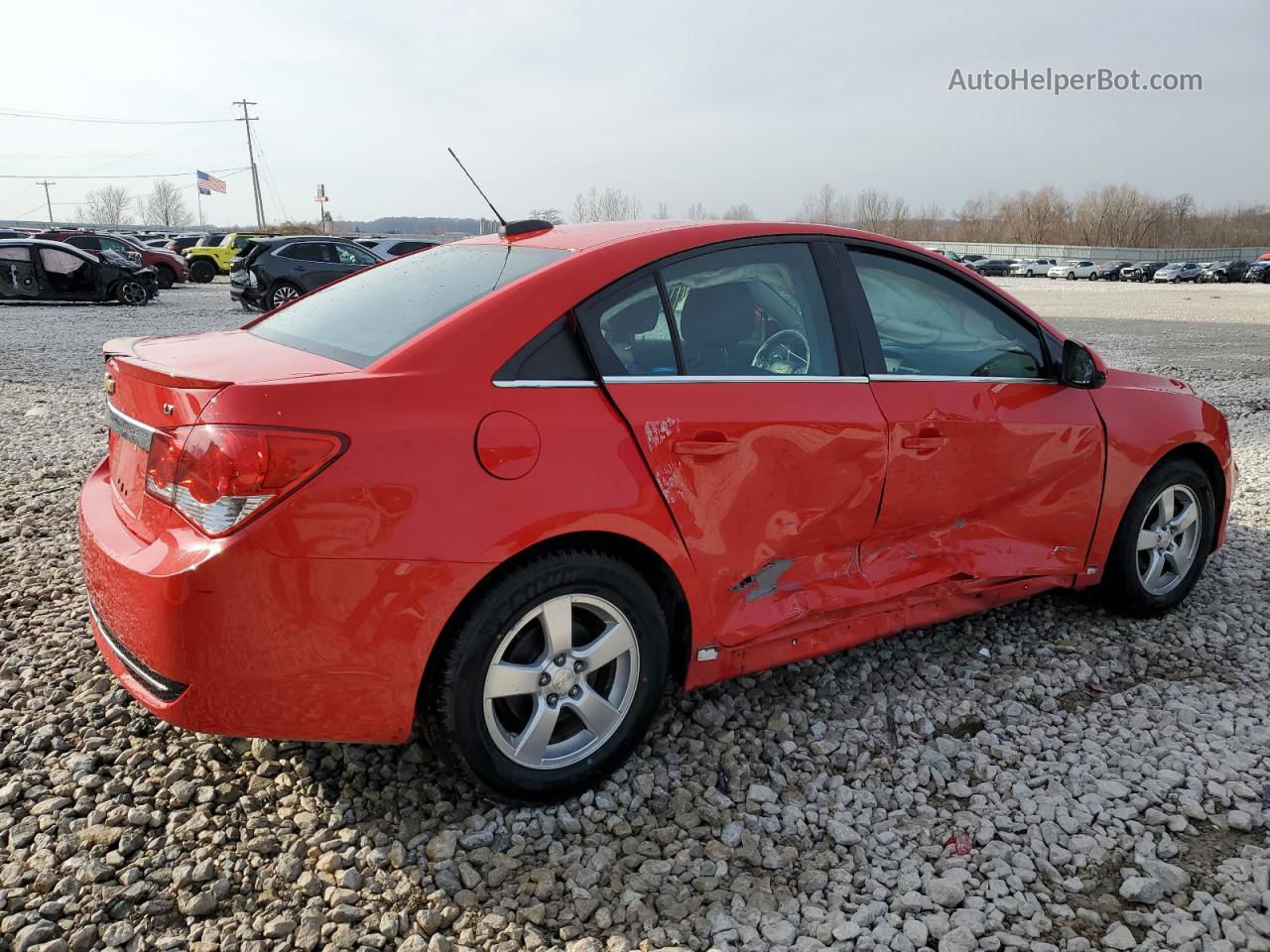 2015 Chevrolet Cruze Lt Red vin: 1G1PC5SB6F7190641