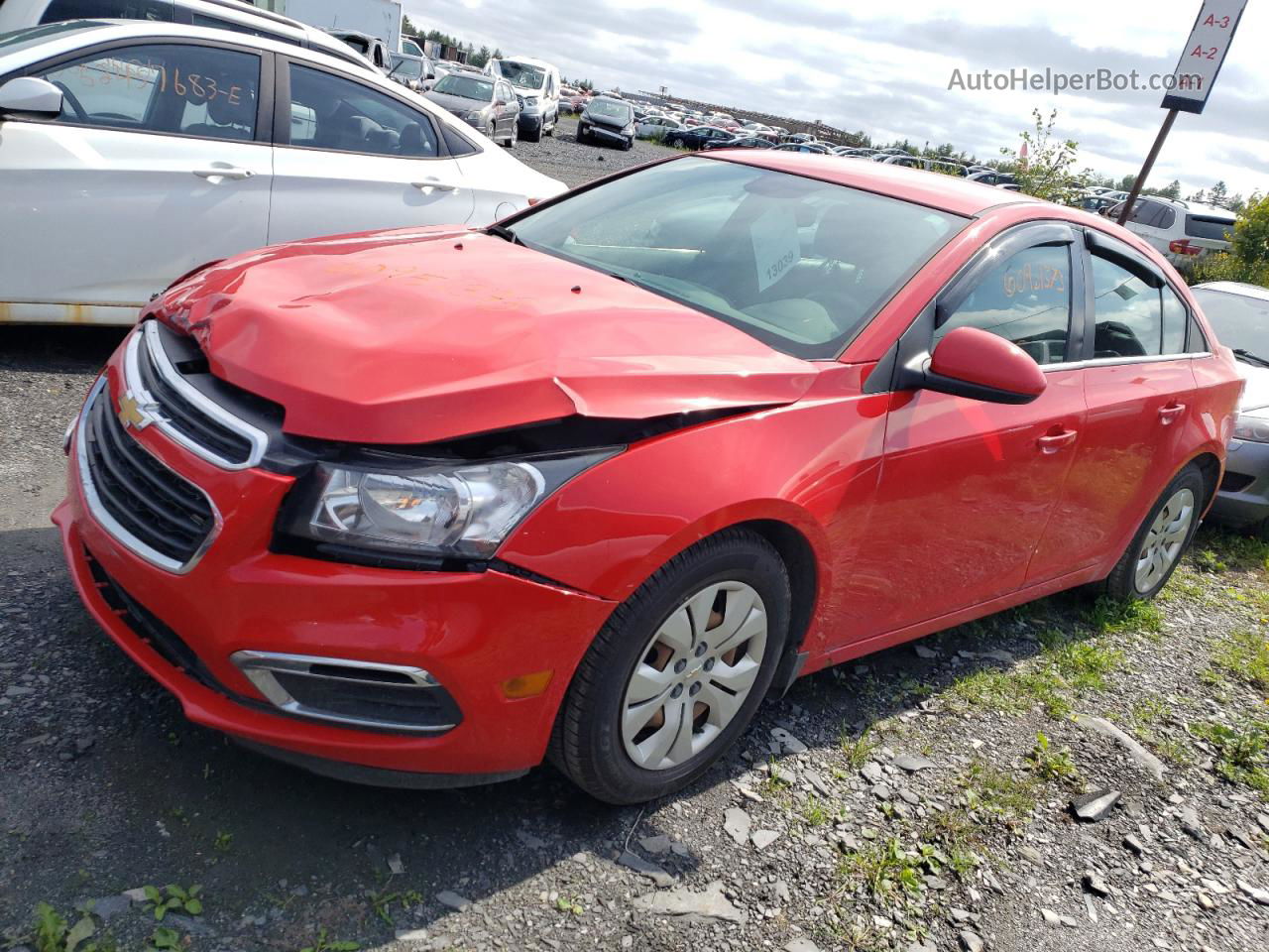 2015 Chevrolet Cruze Lt Red vin: 1G1PC5SB6F7221774