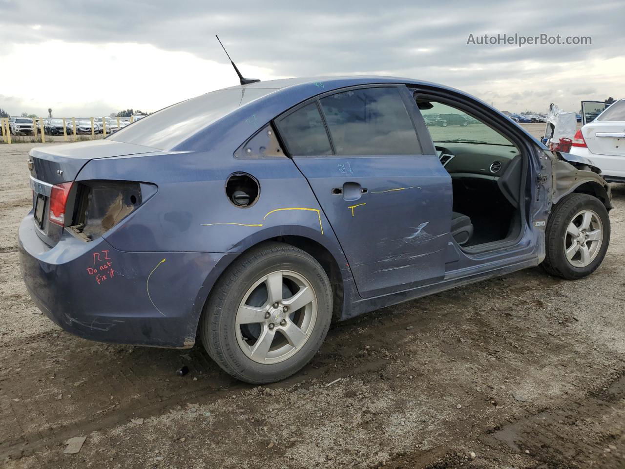 2013 Chevrolet Cruze Lt Blue vin: 1G1PC5SB7D7216872