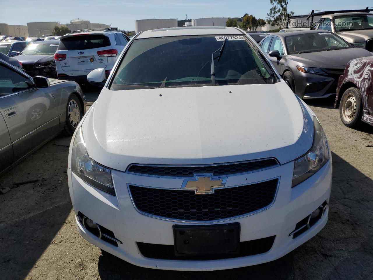 2013 Chevrolet Cruze Lt White vin: 1G1PC5SB7D7217732