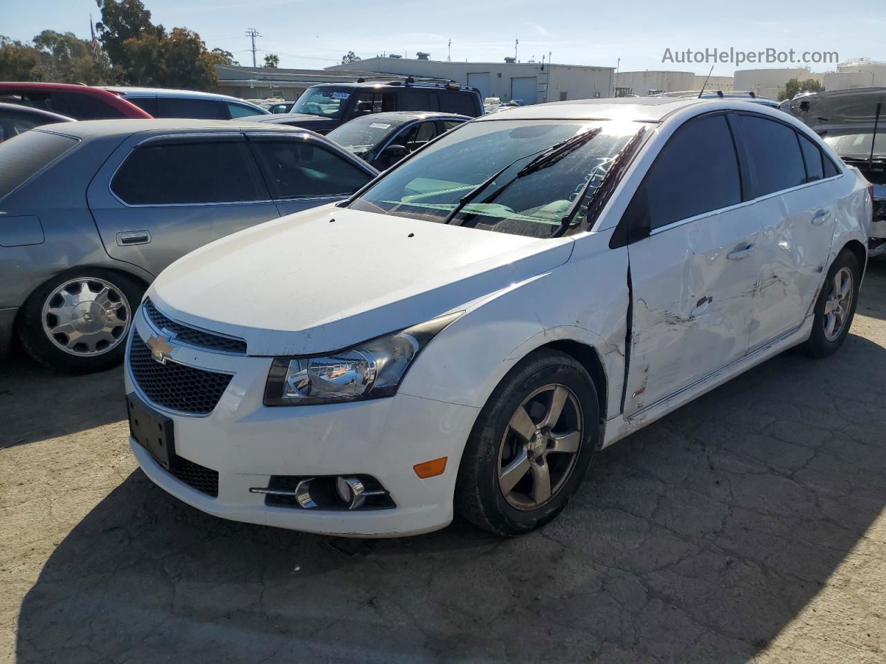 2013 Chevrolet Cruze Lt White vin: 1G1PC5SB7D7217732