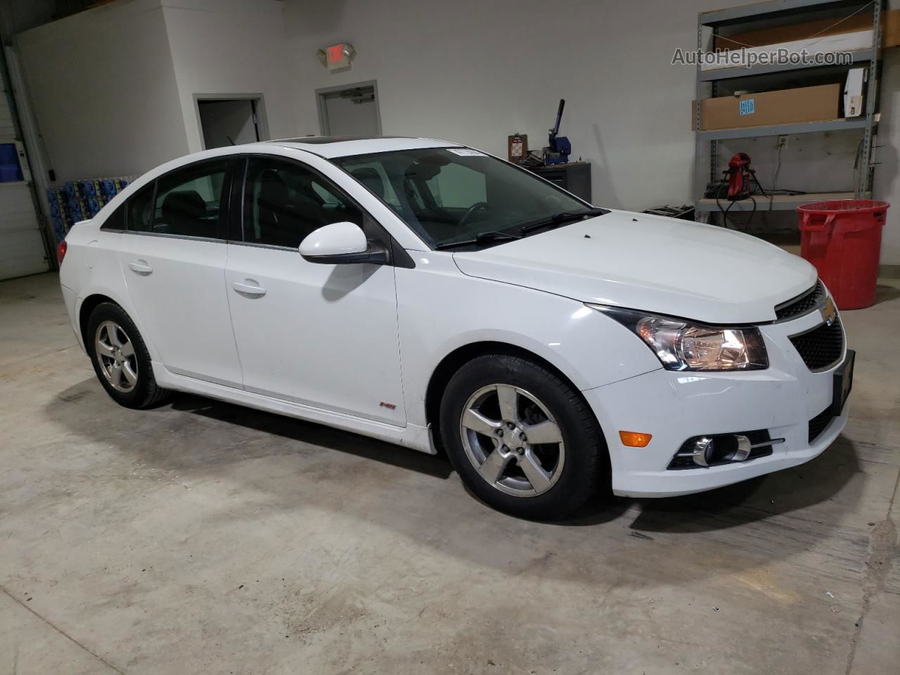 2014 Chevrolet Cruze Lt White vin: 1G1PC5SB7E7330081