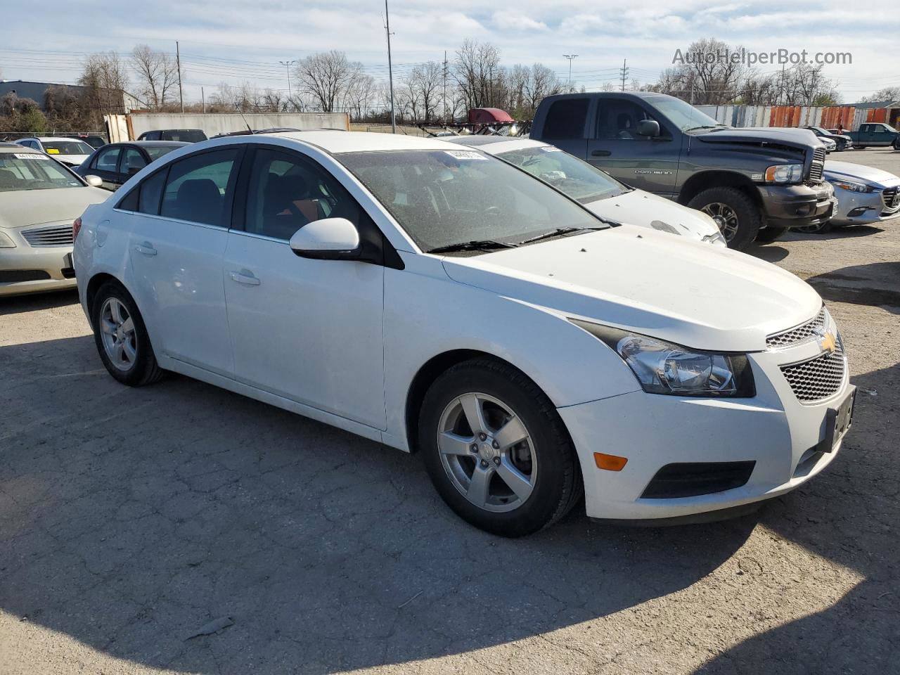 2014 Chevrolet Cruze Lt White vin: 1G1PC5SB7E7363663