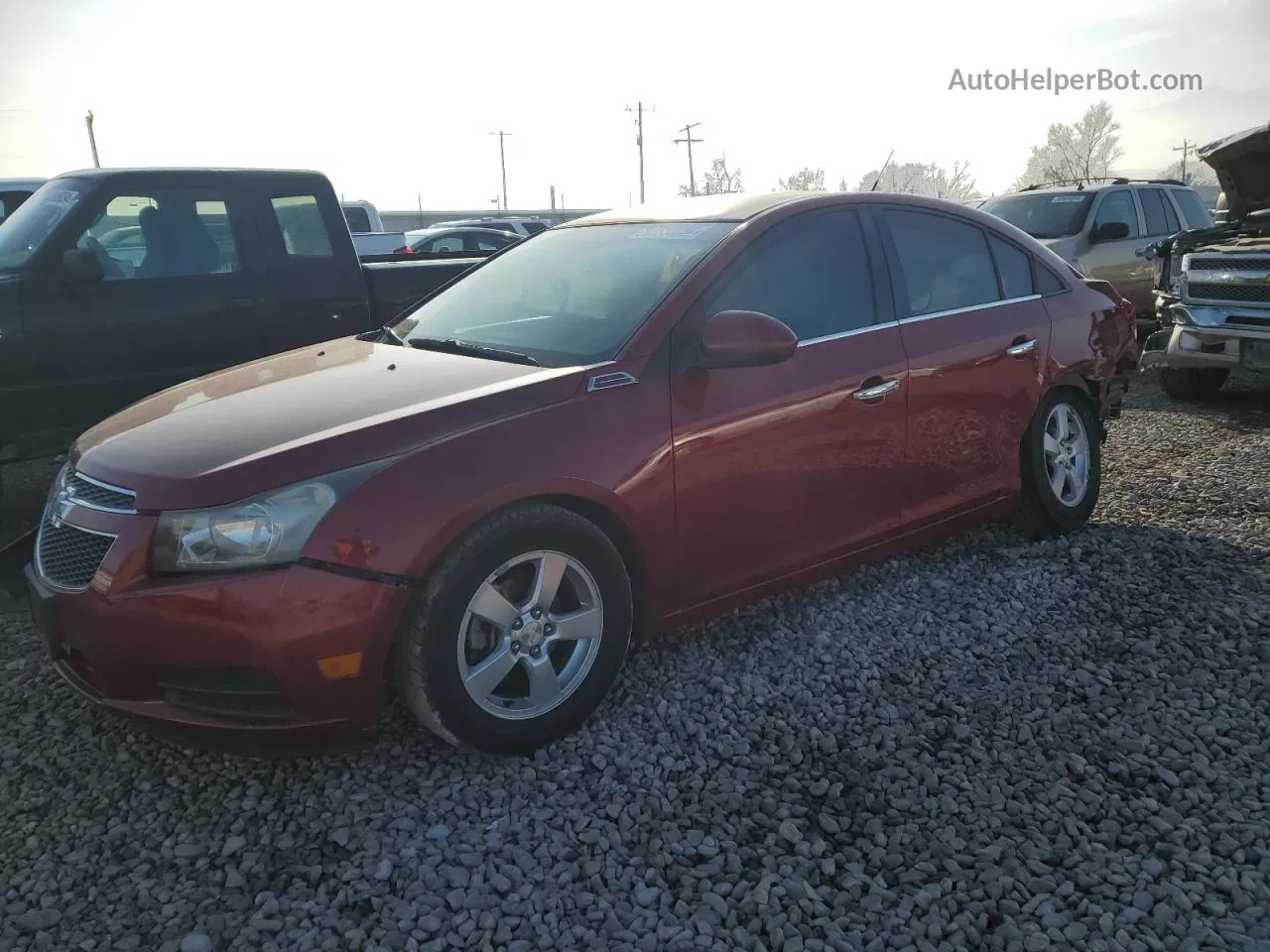2014 Chevrolet Cruze Lt Burgundy vin: 1G1PC5SB7E7366692