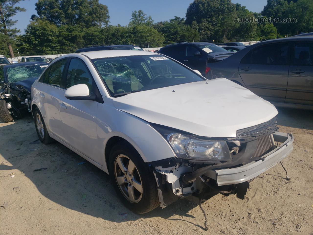 2015 Chevrolet Cruze Lt White vin: 1G1PC5SB7F7164145