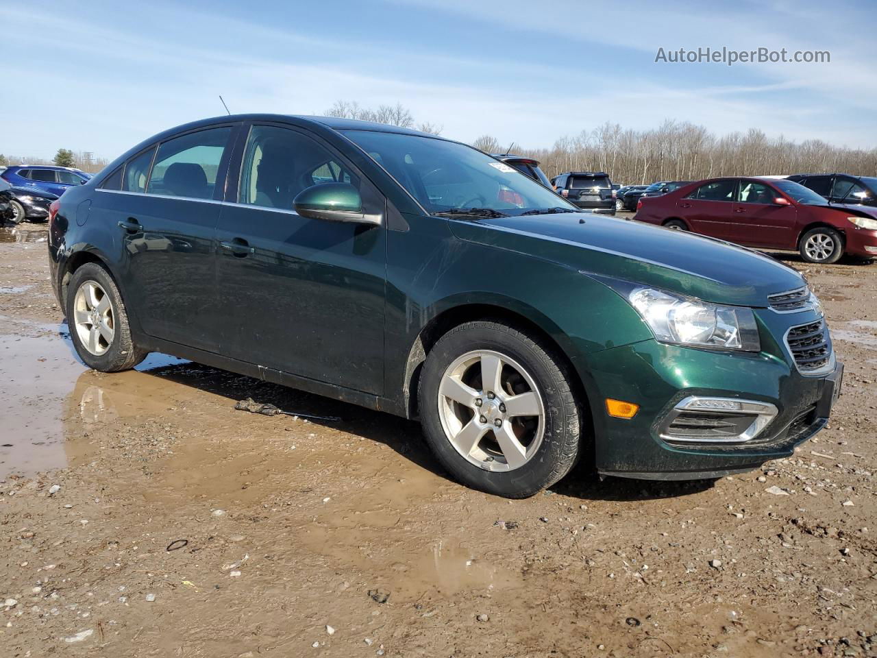 2015 Chevrolet Cruze Lt Green vin: 1G1PC5SB7F7171399