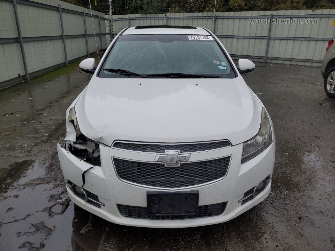 2014 Chevrolet Cruze Lt White vin: 1G1PC5SB8E7177338