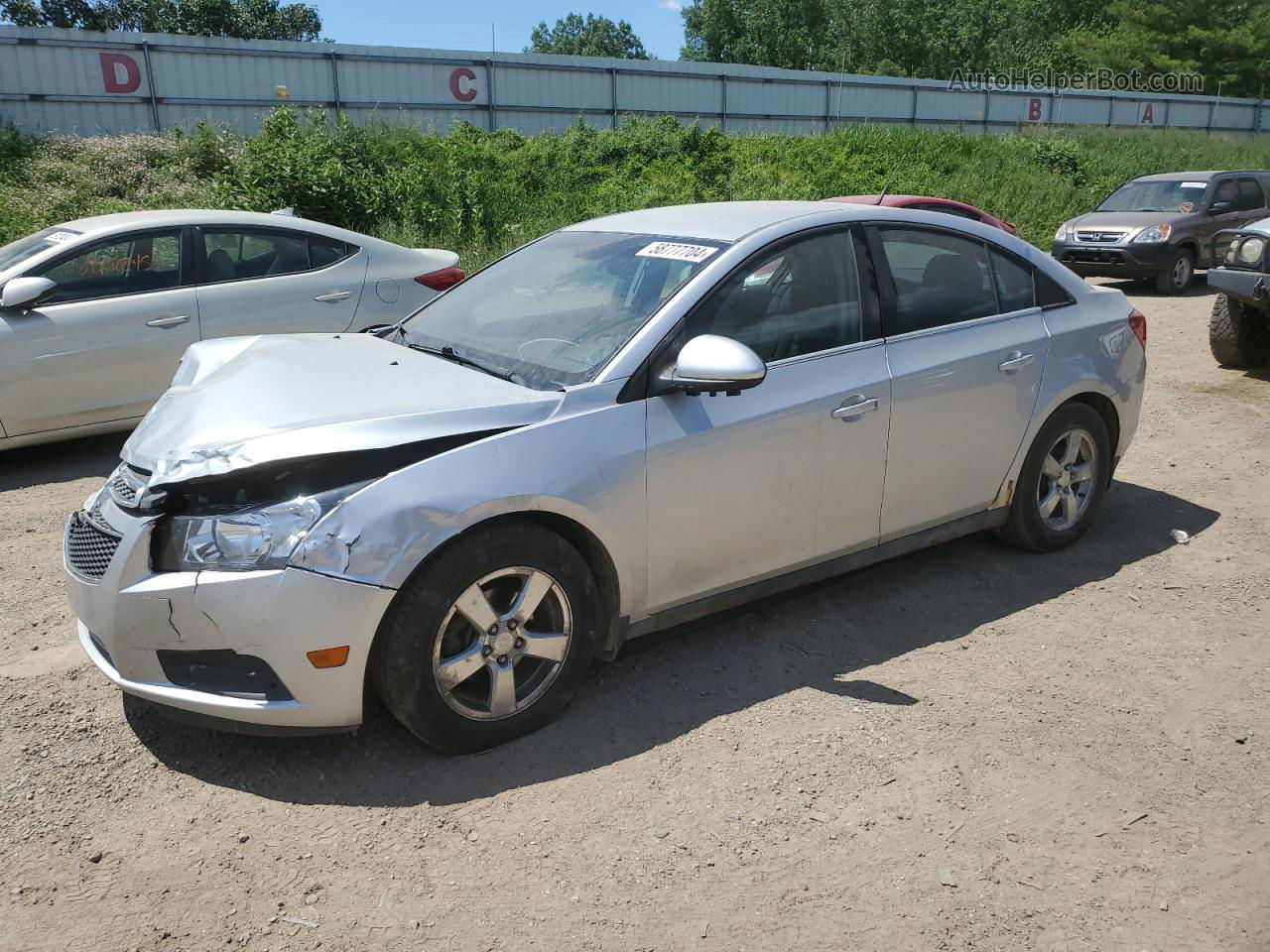 2014 Chevrolet Cruze Lt Silver vin: 1G1PC5SB8E7214873