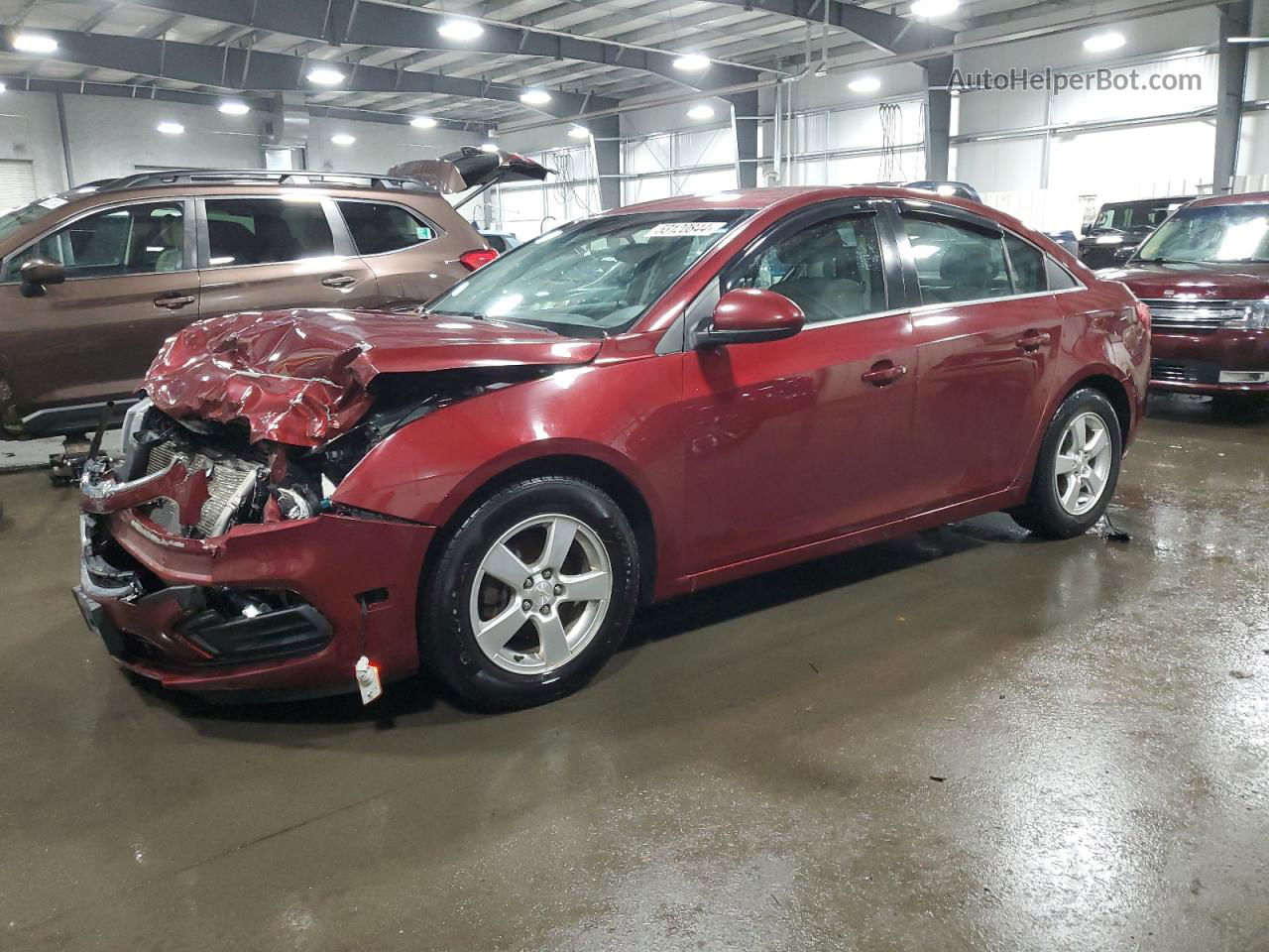 2015 Chevrolet Cruze Lt Red vin: 1G1PC5SB8F7128609