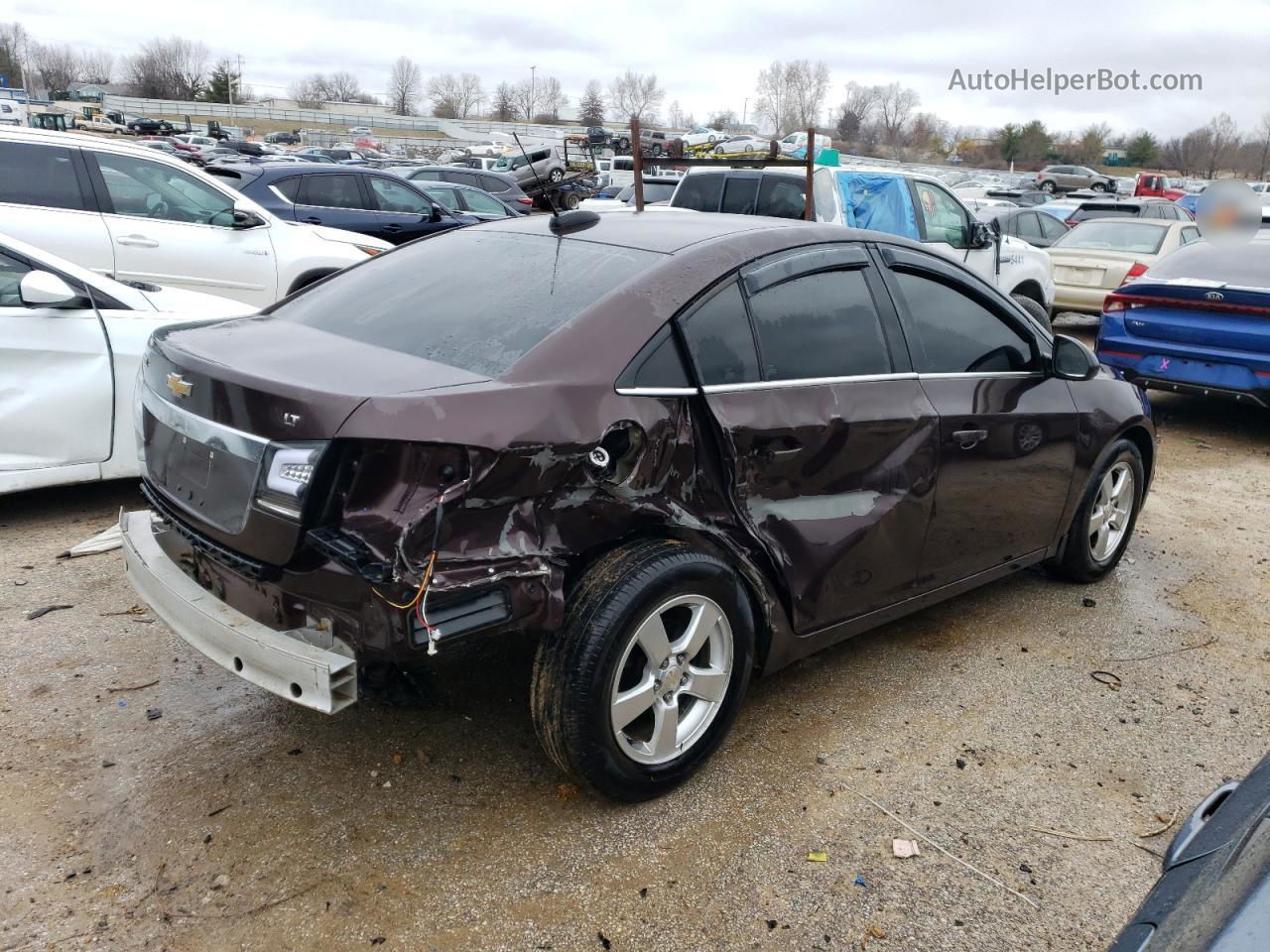 2015 Chevrolet Cruze Lt Burgundy vin: 1G1PC5SB8F7130490