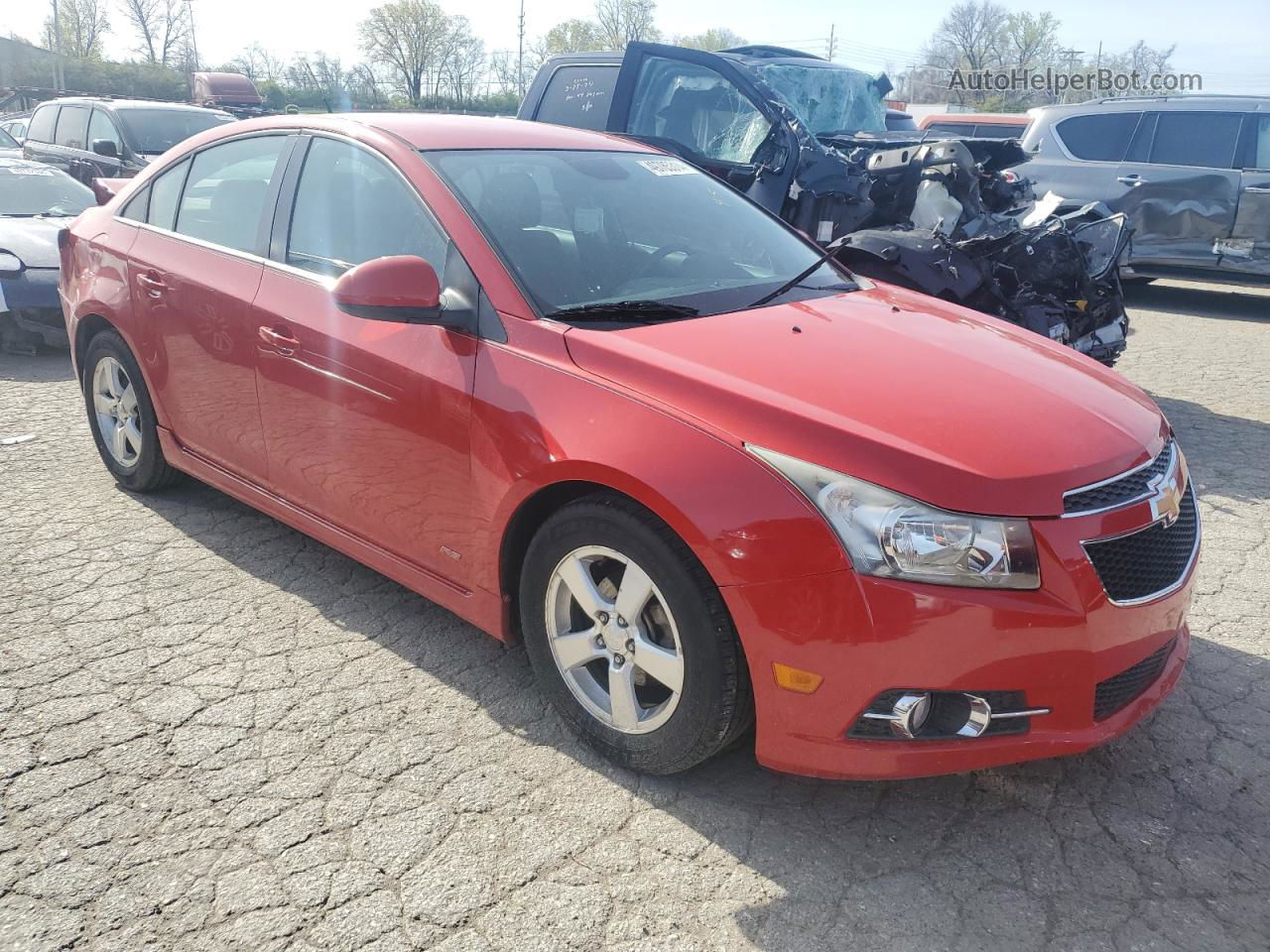 2013 Chevrolet Cruze Lt Red vin: 1G1PC5SB9D7246164