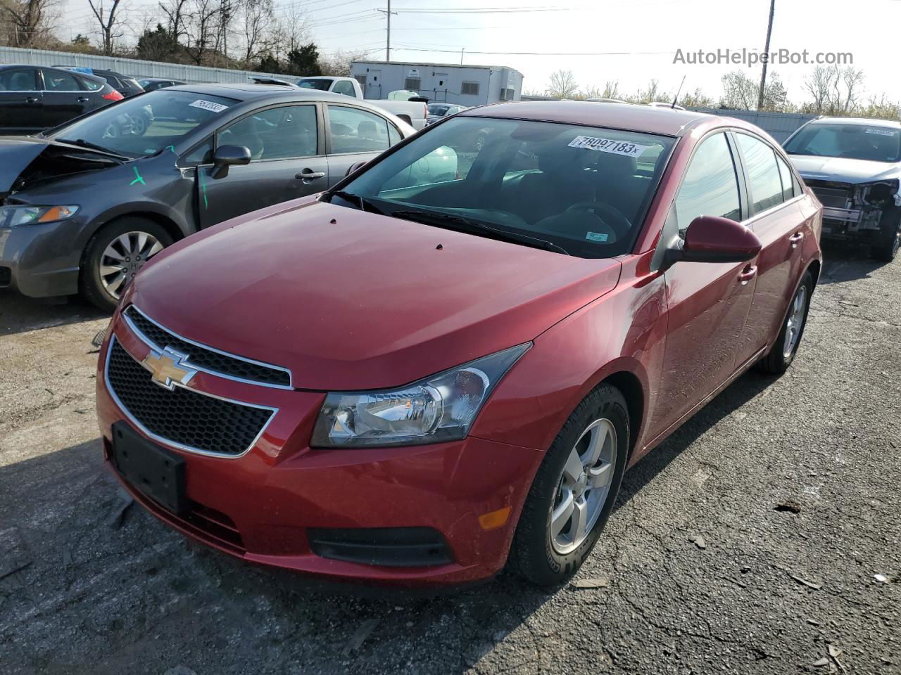 2014 Chevrolet Cruze Lt Red vin: 1G1PC5SB9E7168891