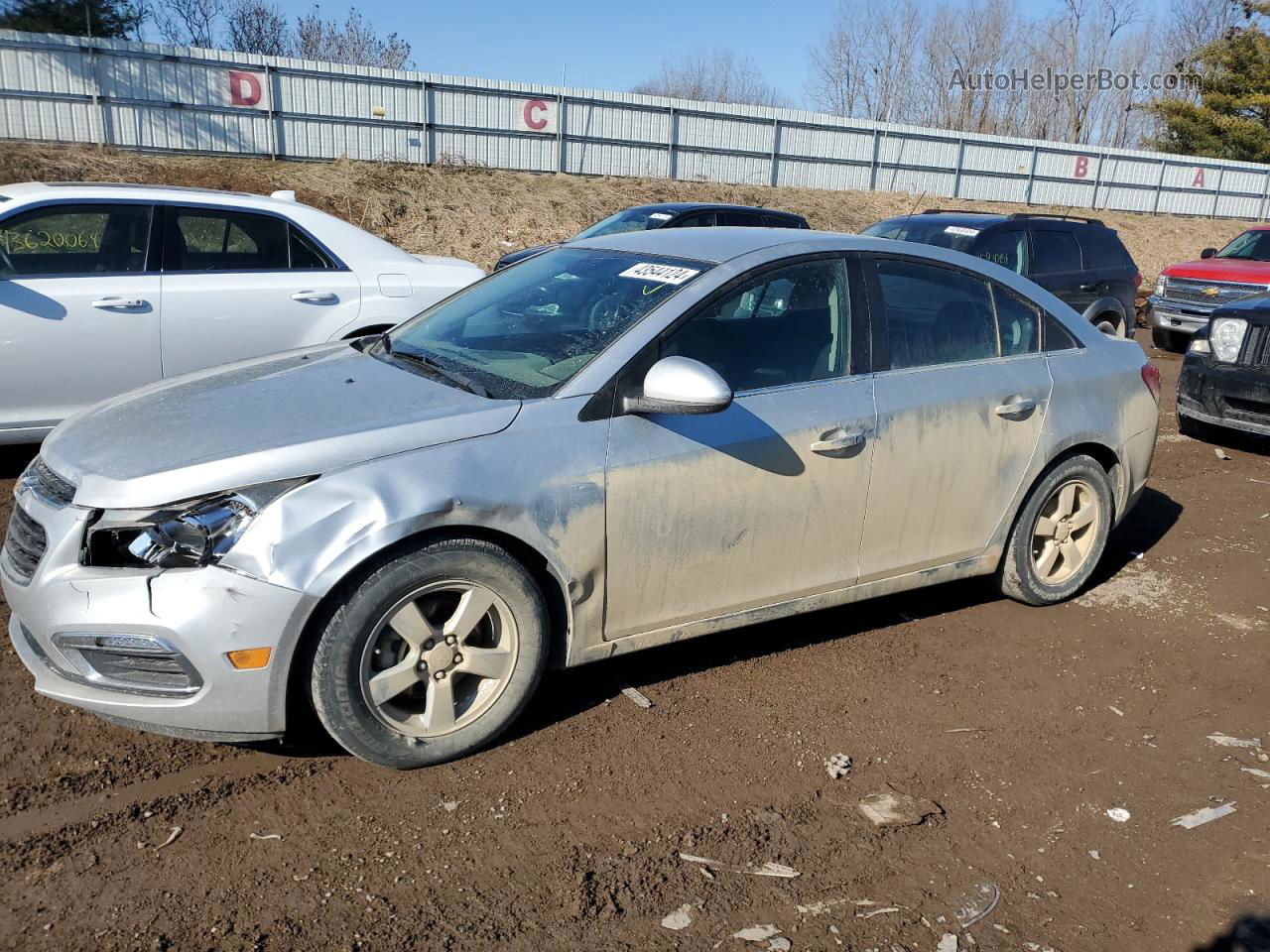 2015 Chevrolet Cruze Lt Silver vin: 1G1PC5SB9F7104187