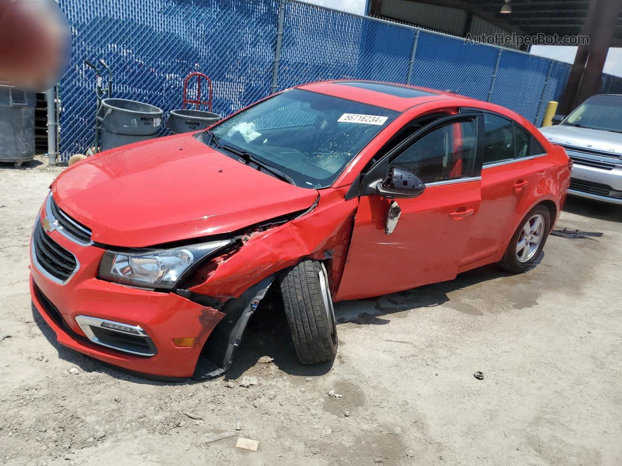 2015 Chevrolet Cruze Lt Red vin: 1G1PC5SB9F7106604