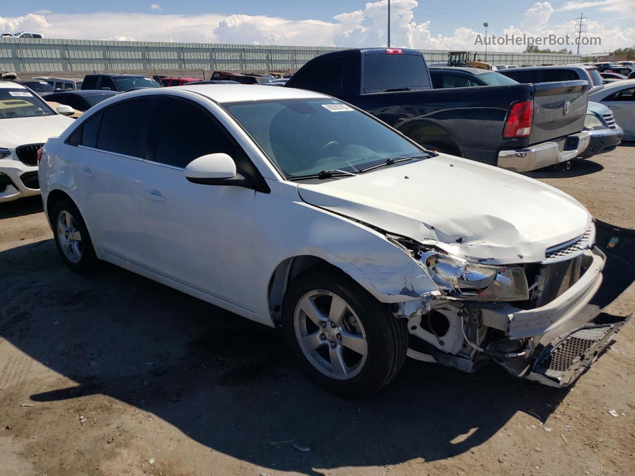 2015 Chevrolet Cruze Lt White vin: 1G1PC5SB9F7168357