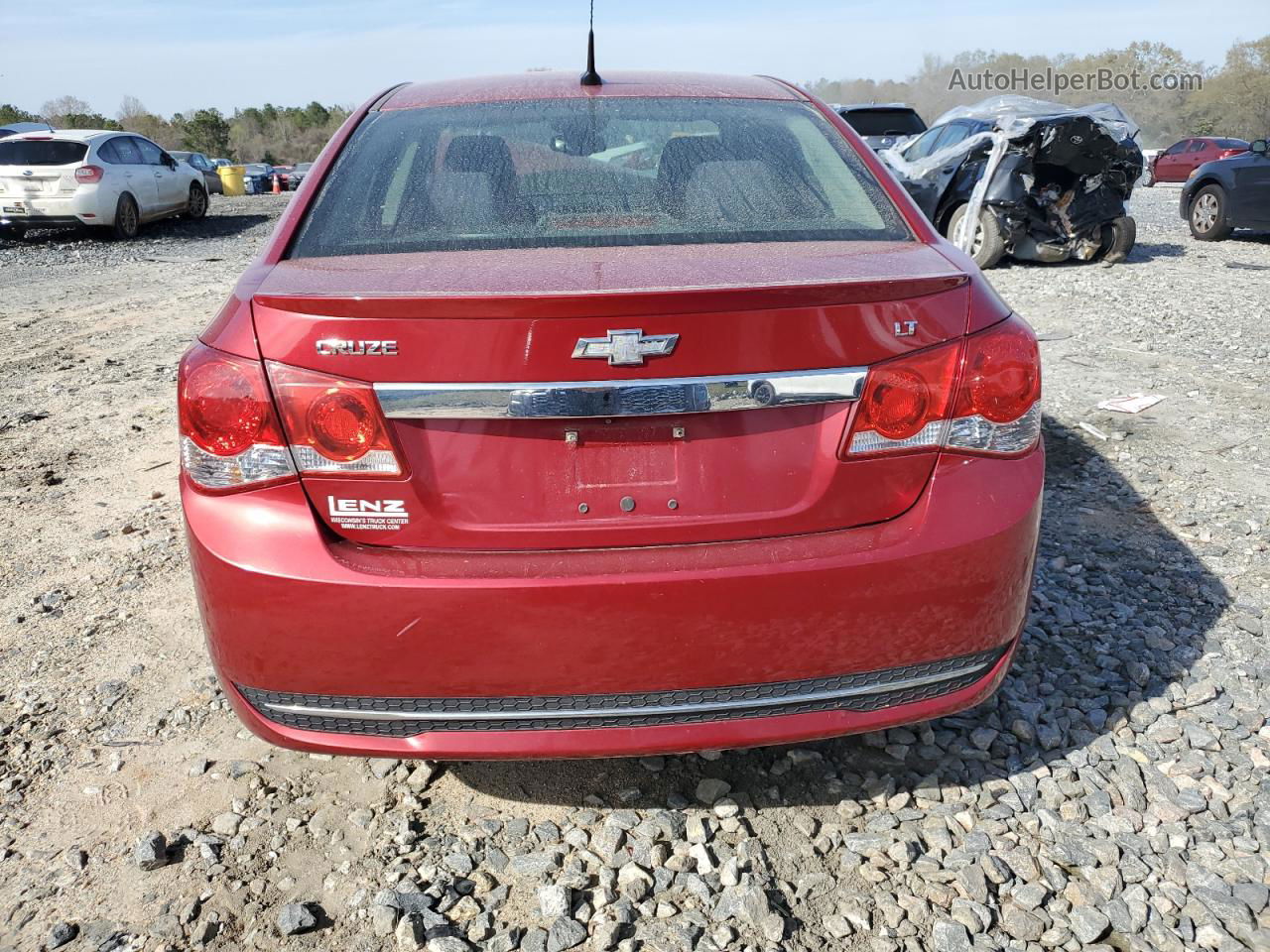 2013 Chevrolet Cruze Lt Red vin: 1G1PC5SBXD7138443