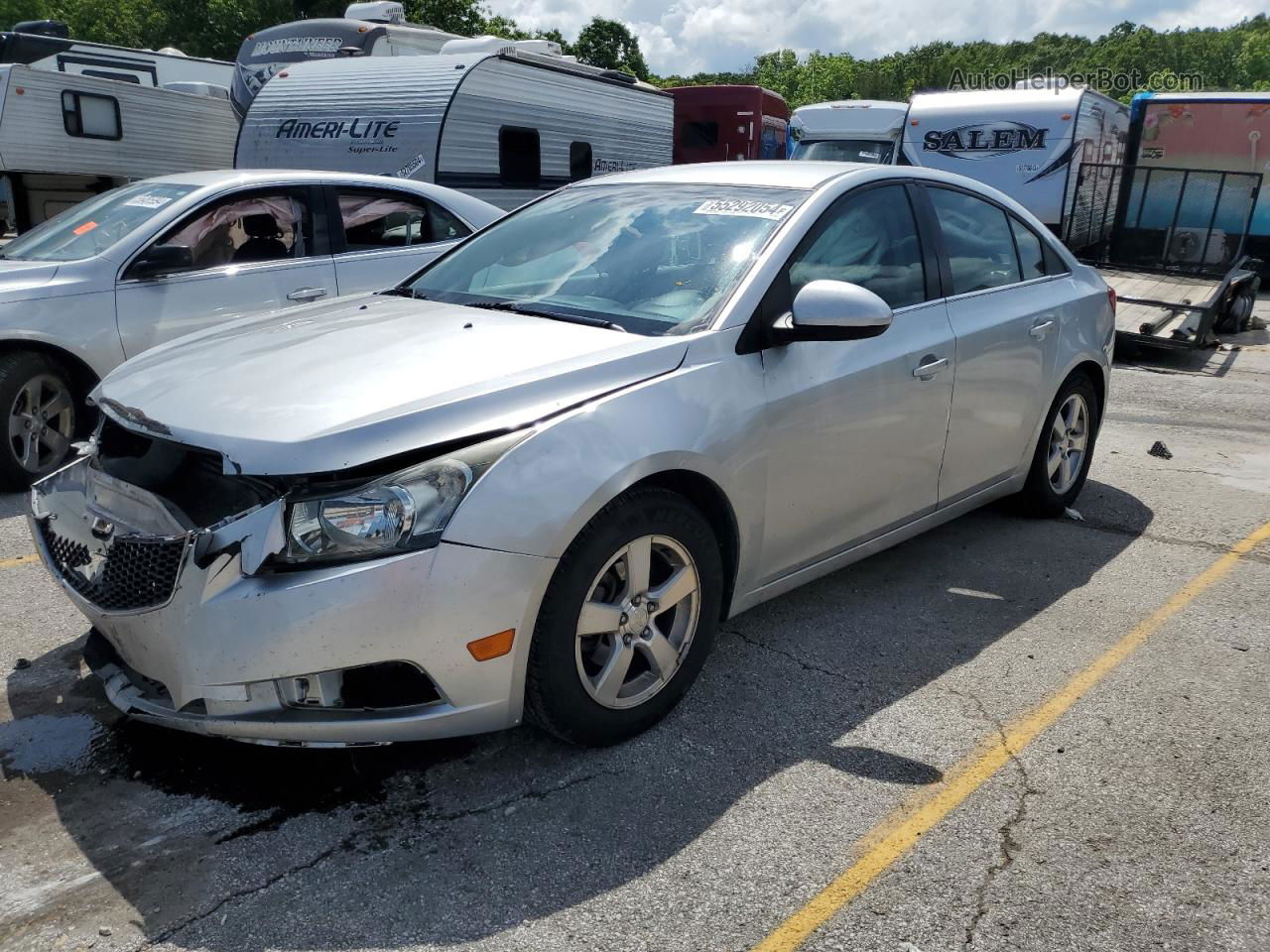 2013 Chevrolet Cruze Lt Silver vin: 1G1PC5SBXD7157882