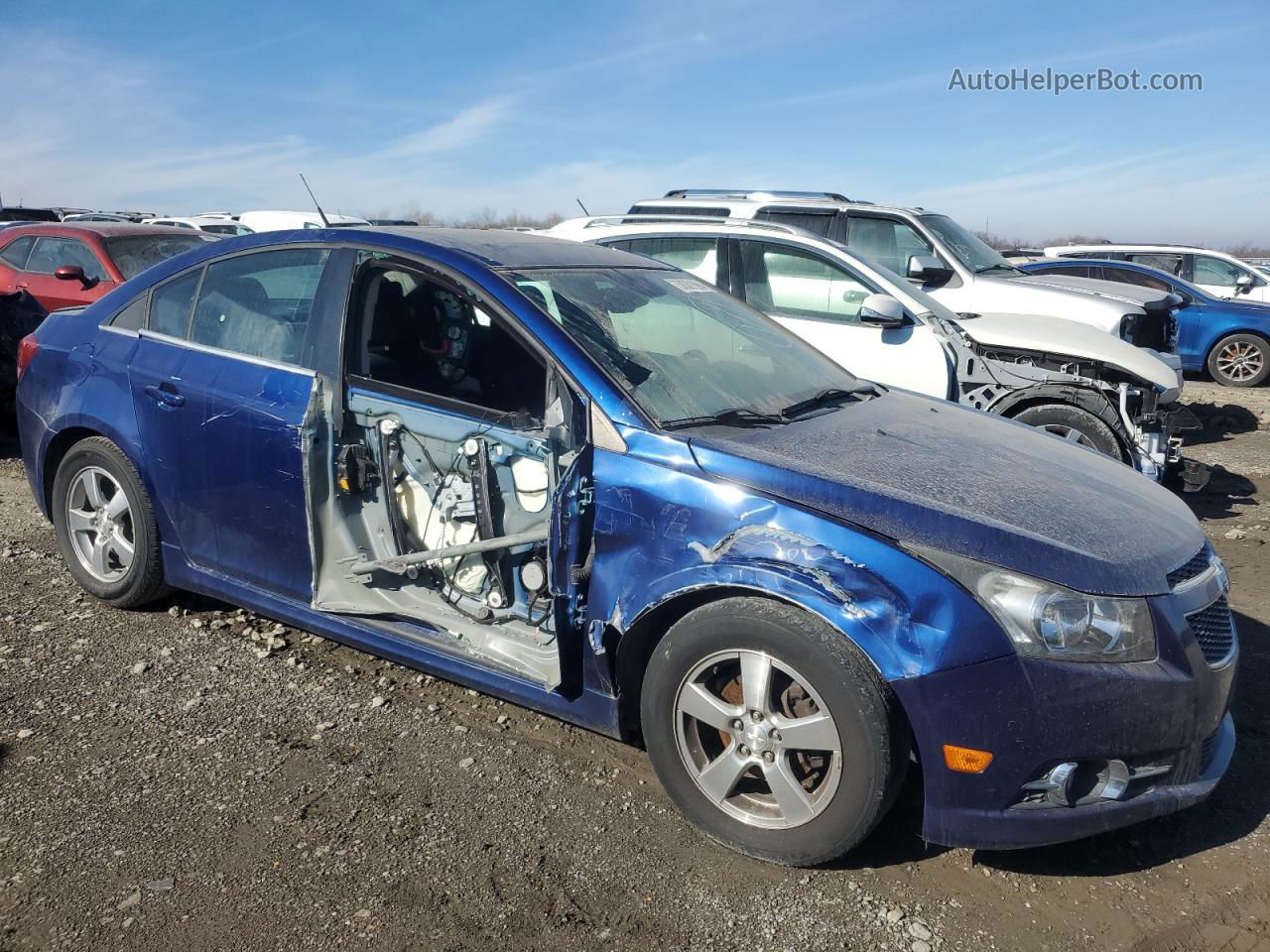 2013 Chevrolet Cruze Lt Blue vin: 1G1PC5SBXD7265905