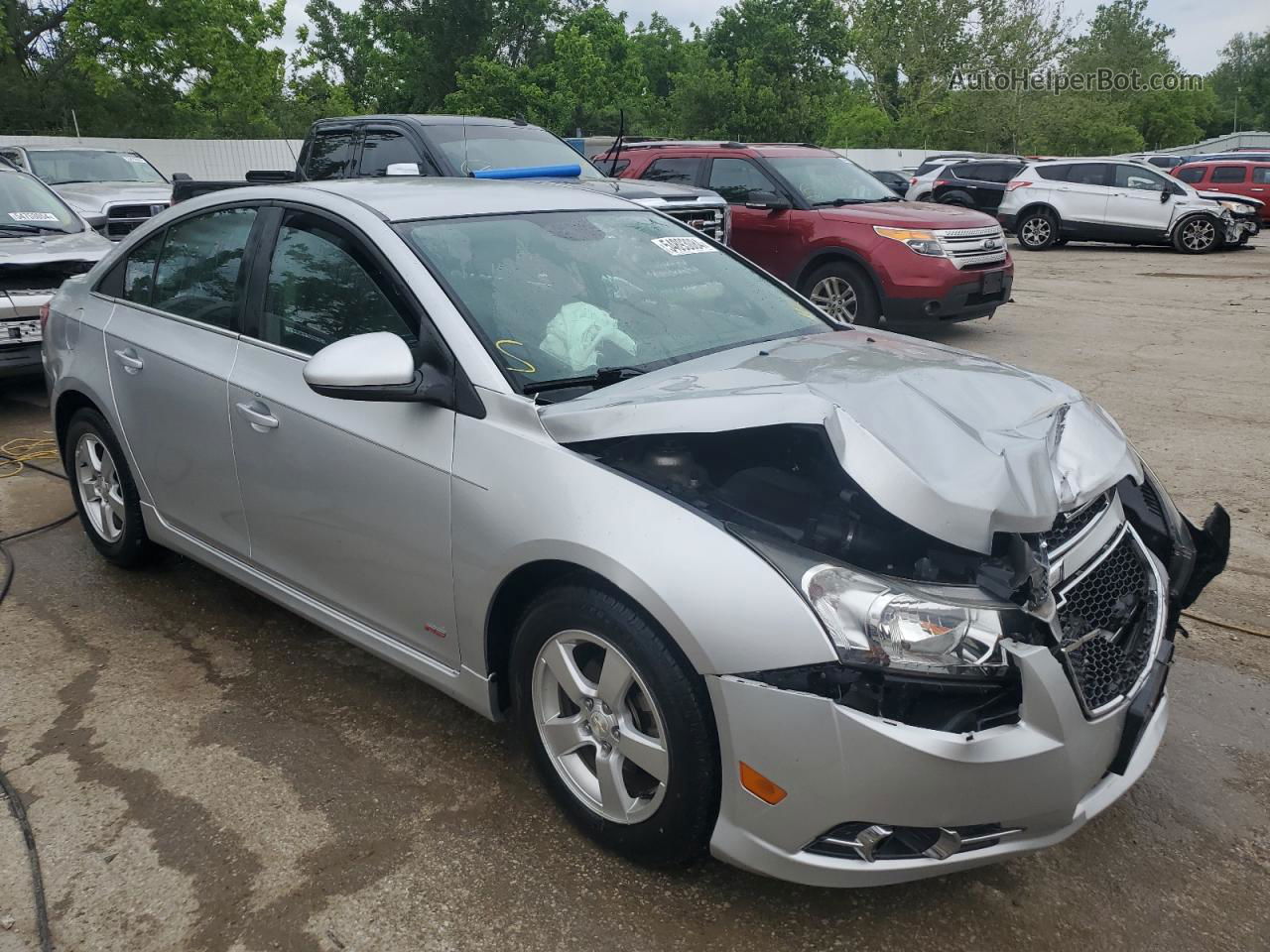 2014 Chevrolet Cruze Lt Silver vin: 1G1PC5SBXE7396057