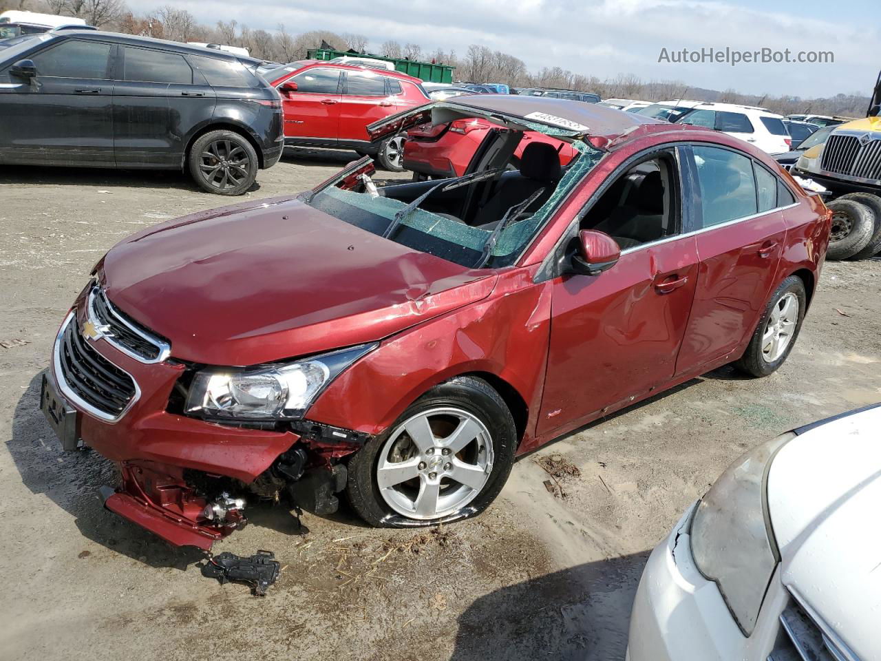 2015 Chevrolet Cruze Lt Maroon vin: 1G1PC5SBXF7210423