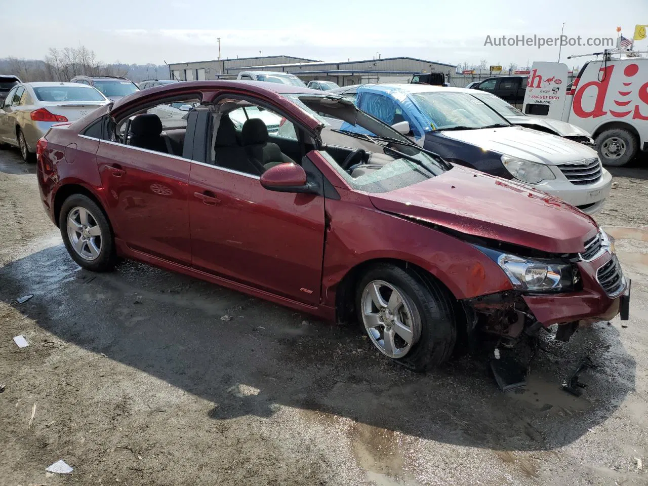 2015 Chevrolet Cruze Lt Maroon vin: 1G1PC5SBXF7210423