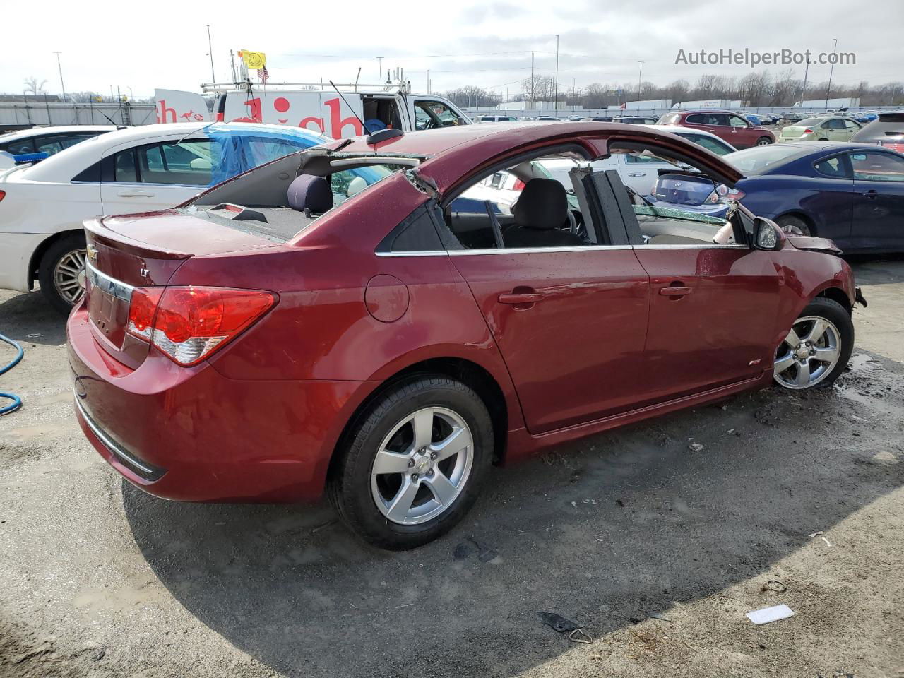 2015 Chevrolet Cruze Lt Maroon vin: 1G1PC5SBXF7210423