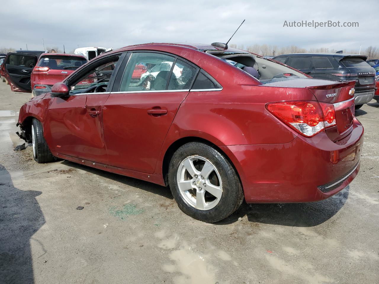 2015 Chevrolet Cruze Lt Maroon vin: 1G1PC5SBXF7210423