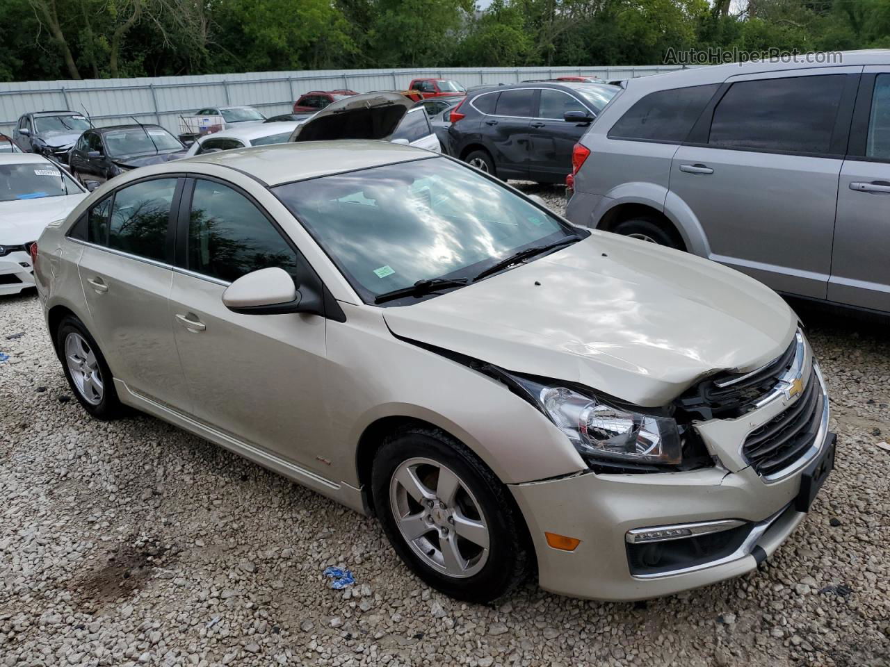 2015 Chevrolet Cruze Lt Beige vin: 1G1PC5SBXF7215380