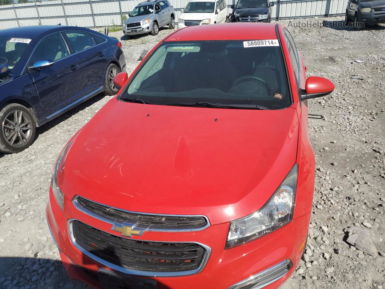 2015 Chevrolet Cruze Lt Red vin: 1G1PC5SBXF7263736