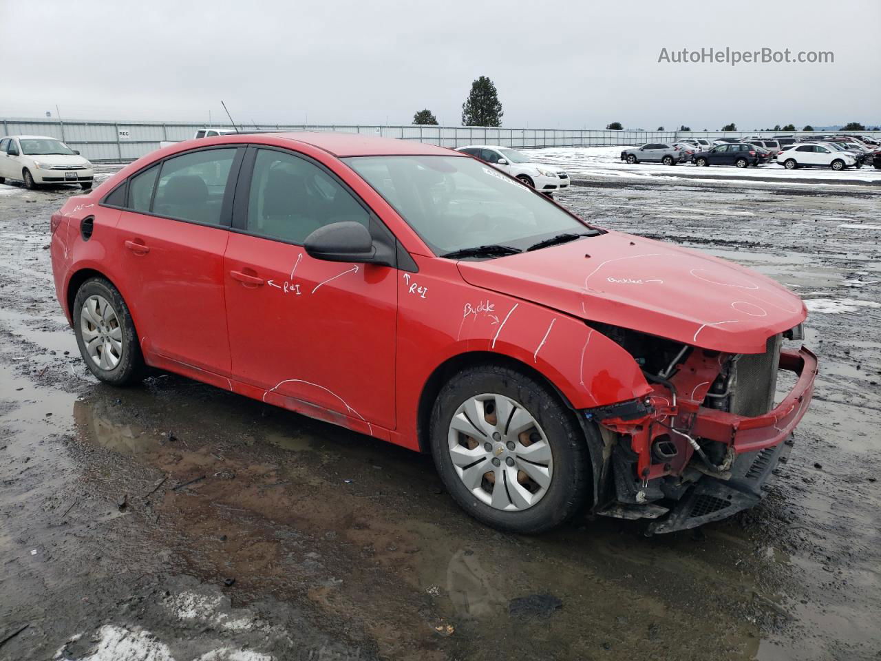 2016 Chevrolet Cruze Limited Ls Red vin: 1G1PC5SG0G7114779