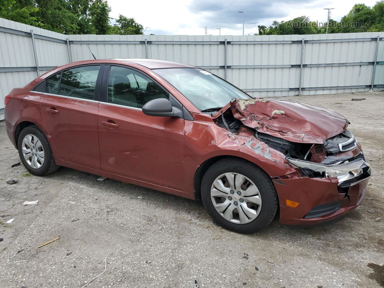 2012 Chevrolet Cruze Ls Brown vin: 1G1PC5SH4C7287949