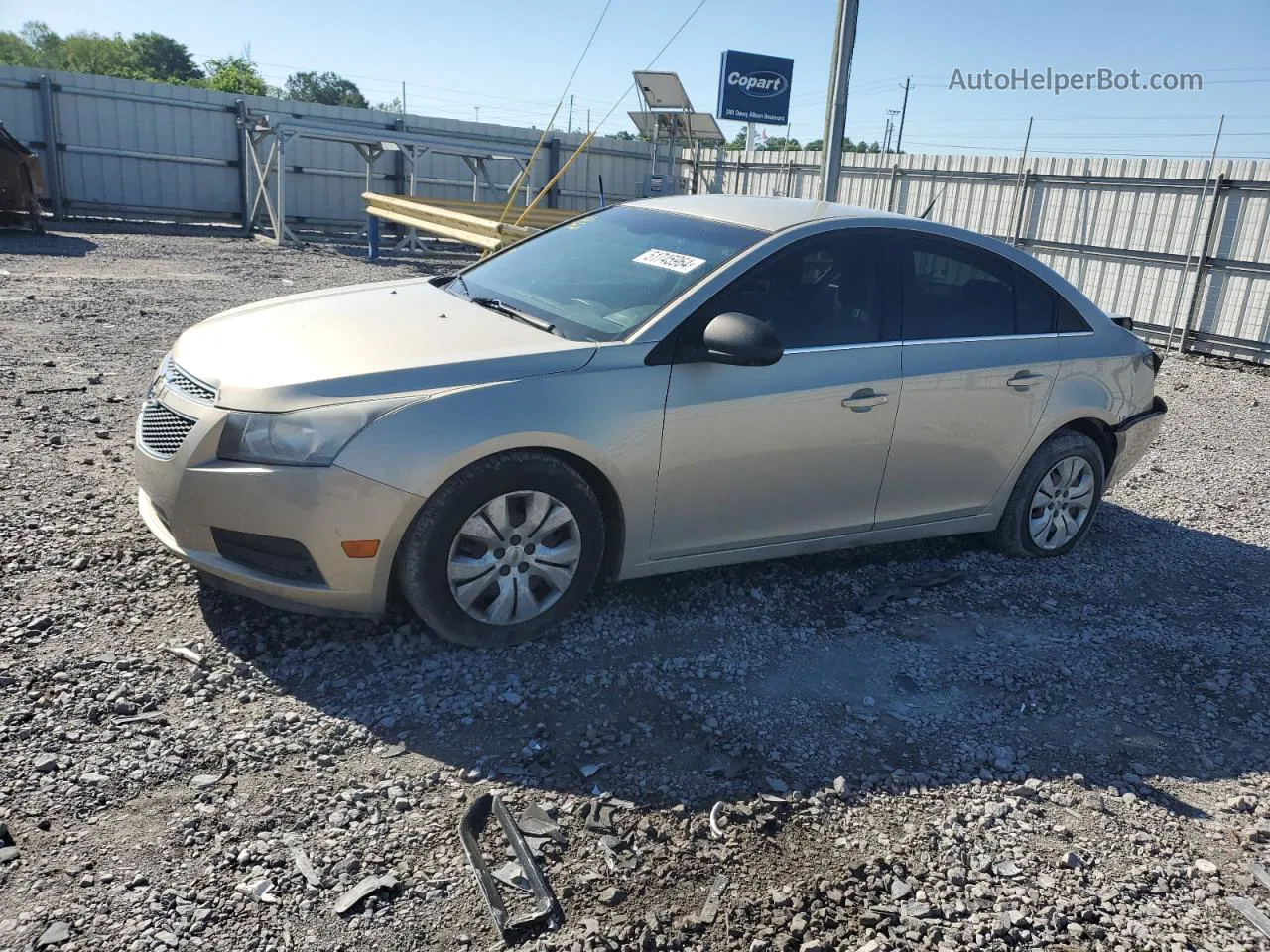 2012 Chevrolet Cruze Ls Желто-коричневый vin: 1G1PC5SHXC7182056