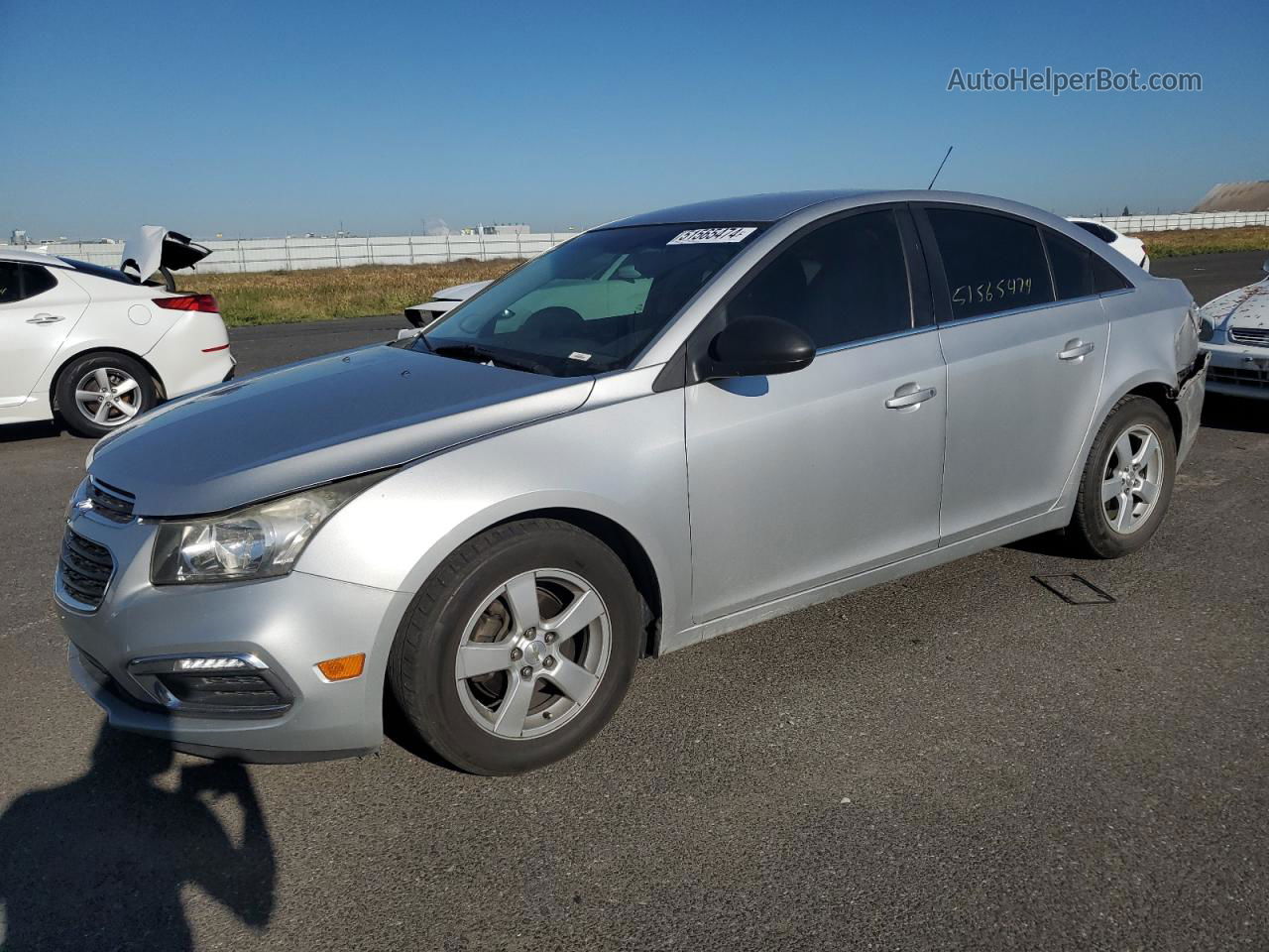 2015 Chevrolet Cruze Lt Silver vin: 1G1PD5SB5F7137569