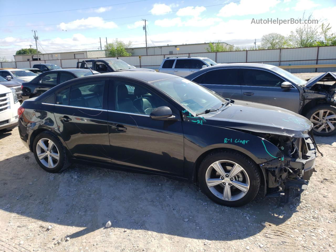 2014 Chevrolet Cruze Lt Black vin: 1G1PE5SB0E7280649