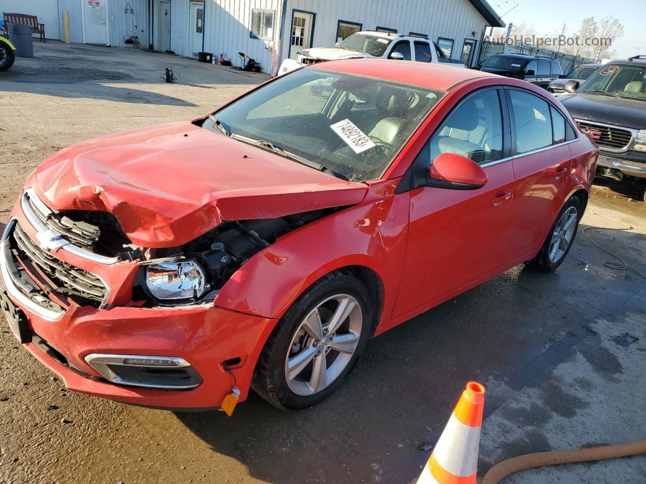 2015 Chevrolet Cruze Lt Red vin: 1G1PE5SB0F7147343