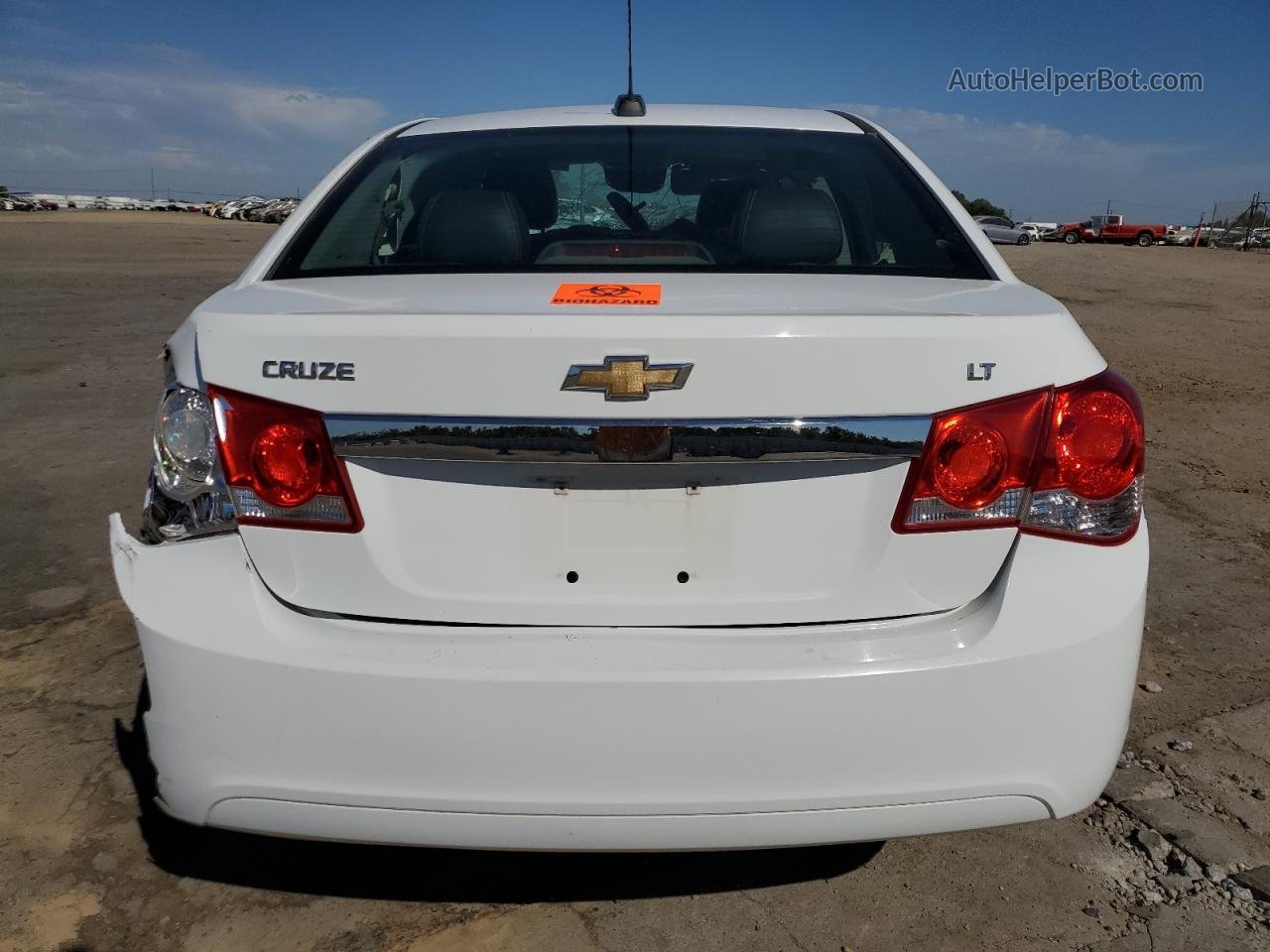2015 Chevrolet Cruze Lt White vin: 1G1PE5SB0F7183890