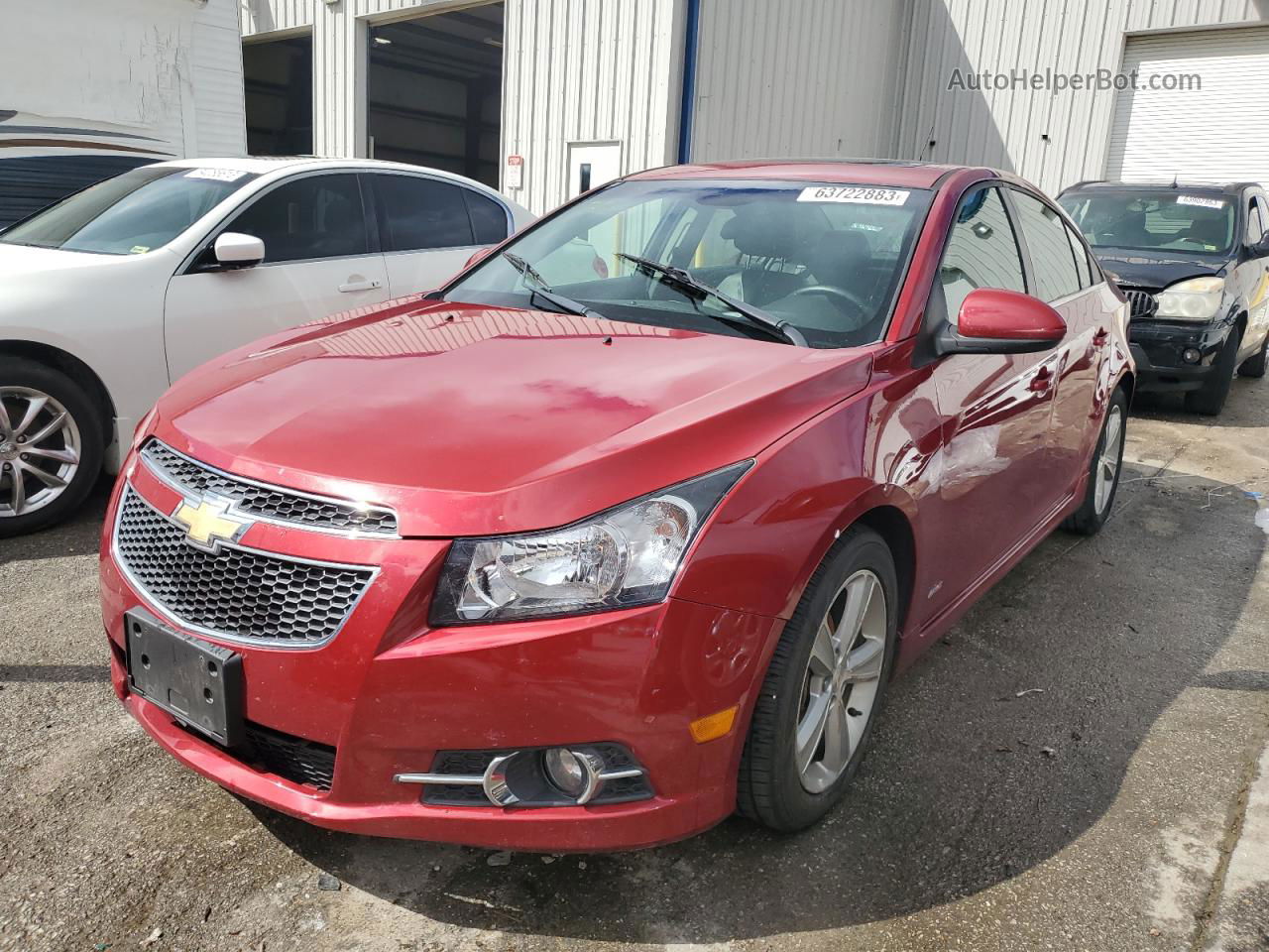 2014 Chevrolet Cruze Lt Red vin: 1G1PE5SB1E7163632