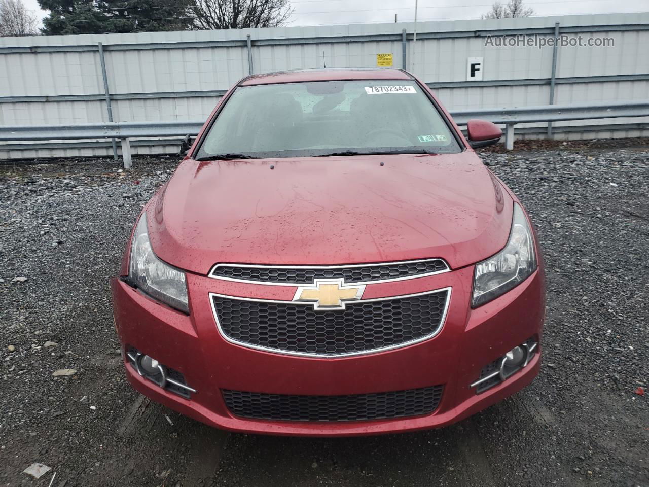 2014 Chevrolet Cruze Lt Red vin: 1G1PE5SB1E7173741