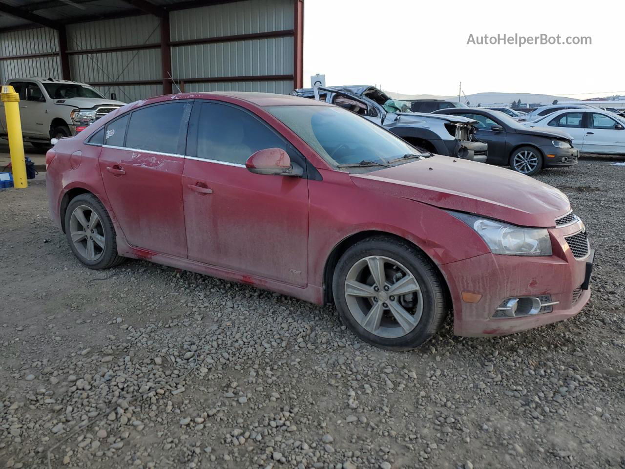 2014 Chevrolet Cruze Lt Maroon vin: 1G1PE5SB1E7327381