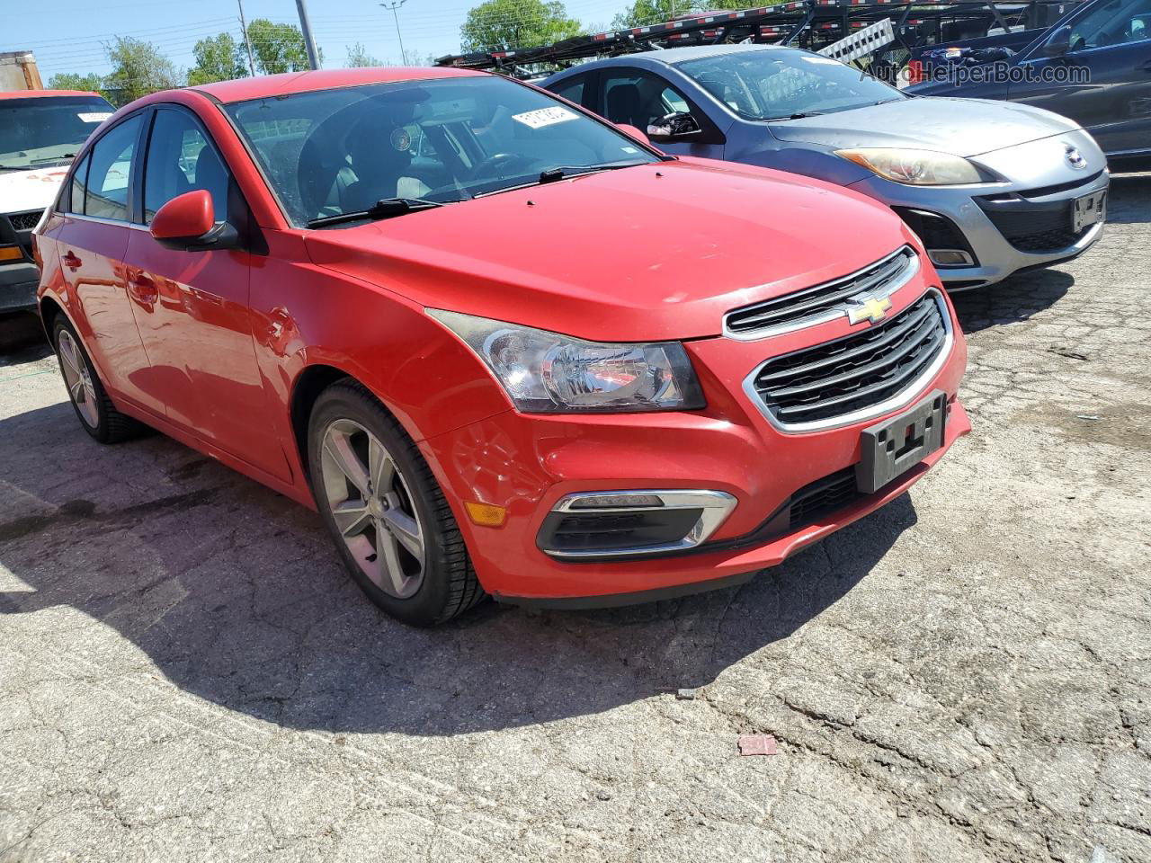 2015 Chevrolet Cruze Lt Red vin: 1G1PE5SB1F7180156