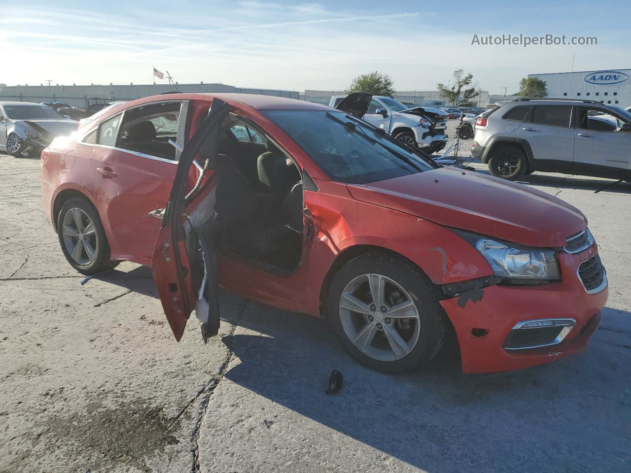 2015 Chevrolet Cruze Lt Red vin: 1G1PE5SB1F7282024