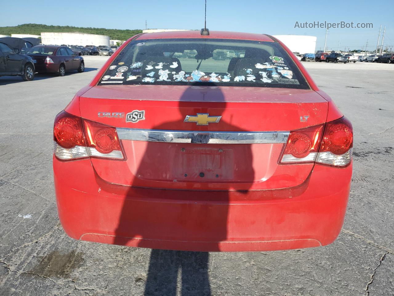 2015 Chevrolet Cruze Lt Red vin: 1G1PE5SB1F7282024