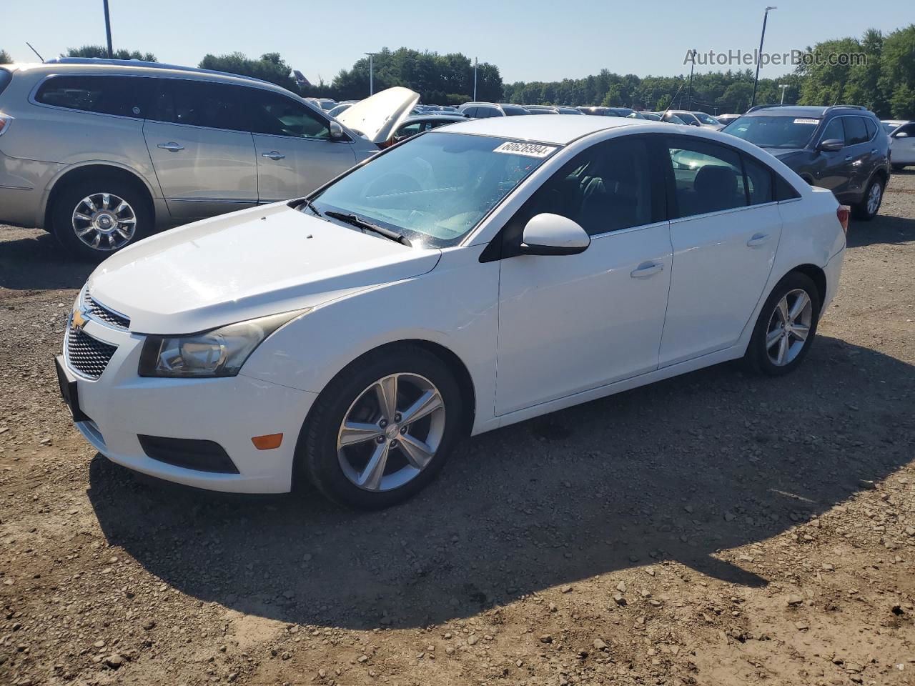 2013 Chevrolet Cruze Lt White vin: 1G1PE5SB2D7299427