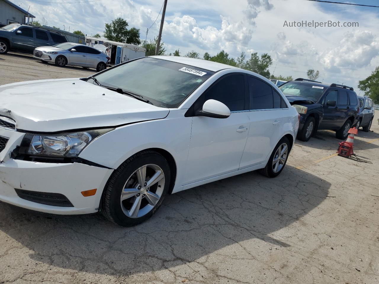 2014 Chevrolet Cruze Lt White vin: 1G1PE5SB2E7414755