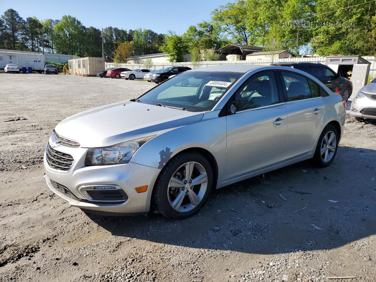 2015 Chevrolet Cruze Lt Gray vin: 1G1PE5SB2F7220647