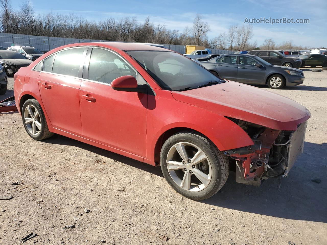 2015 Chevrolet Cruze Lt Red vin: 1G1PE5SB2F7267208