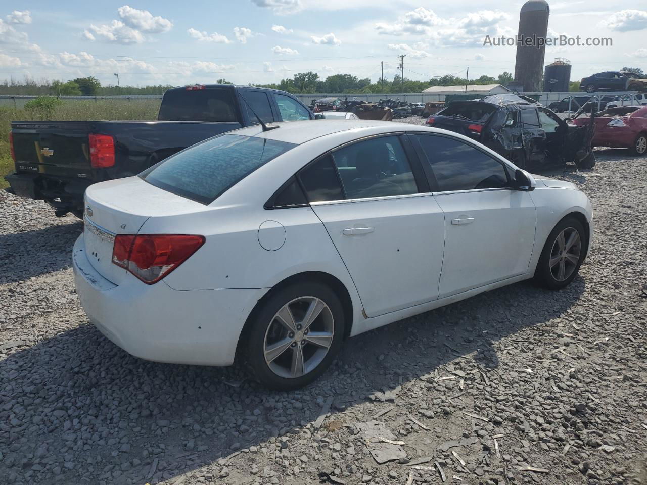 2013 Chevrolet Cruze Lt White vin: 1G1PE5SB3D7115919